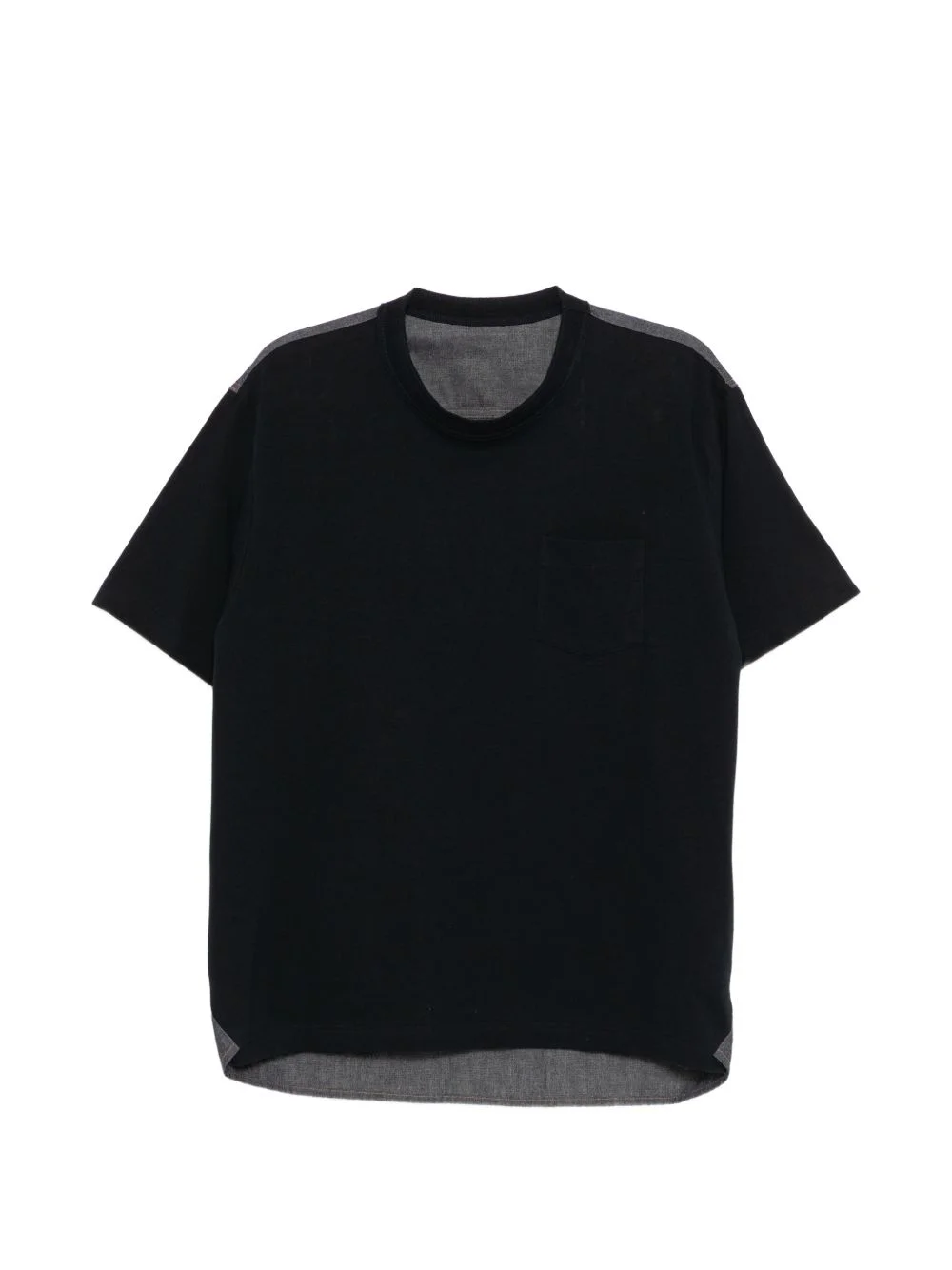 layered crew-neck T-shirt - 1
