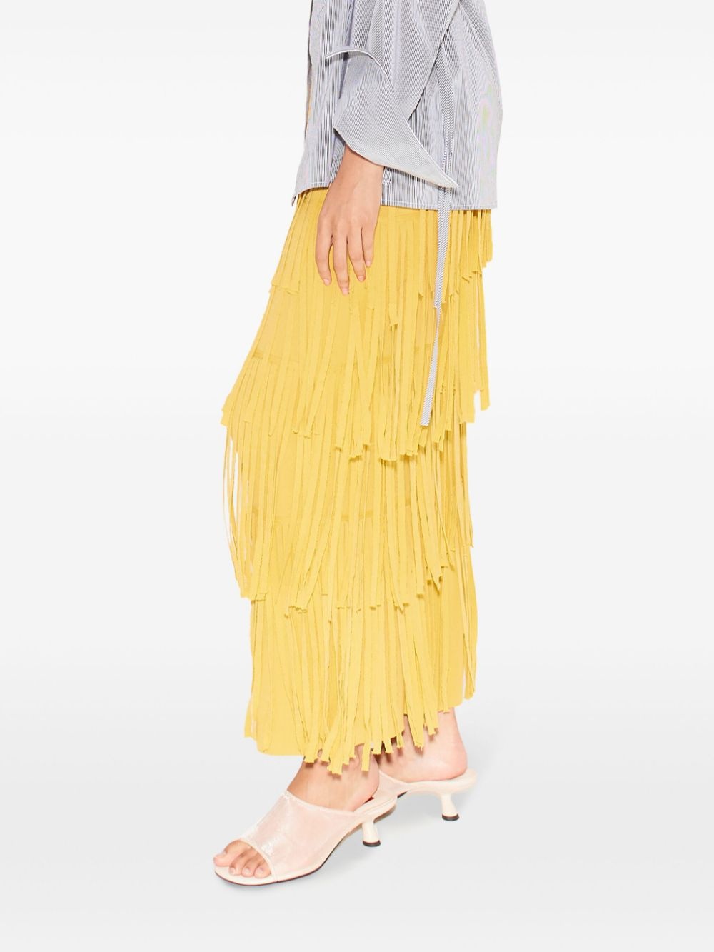 Za Za knit fringe maxi skirt - 3