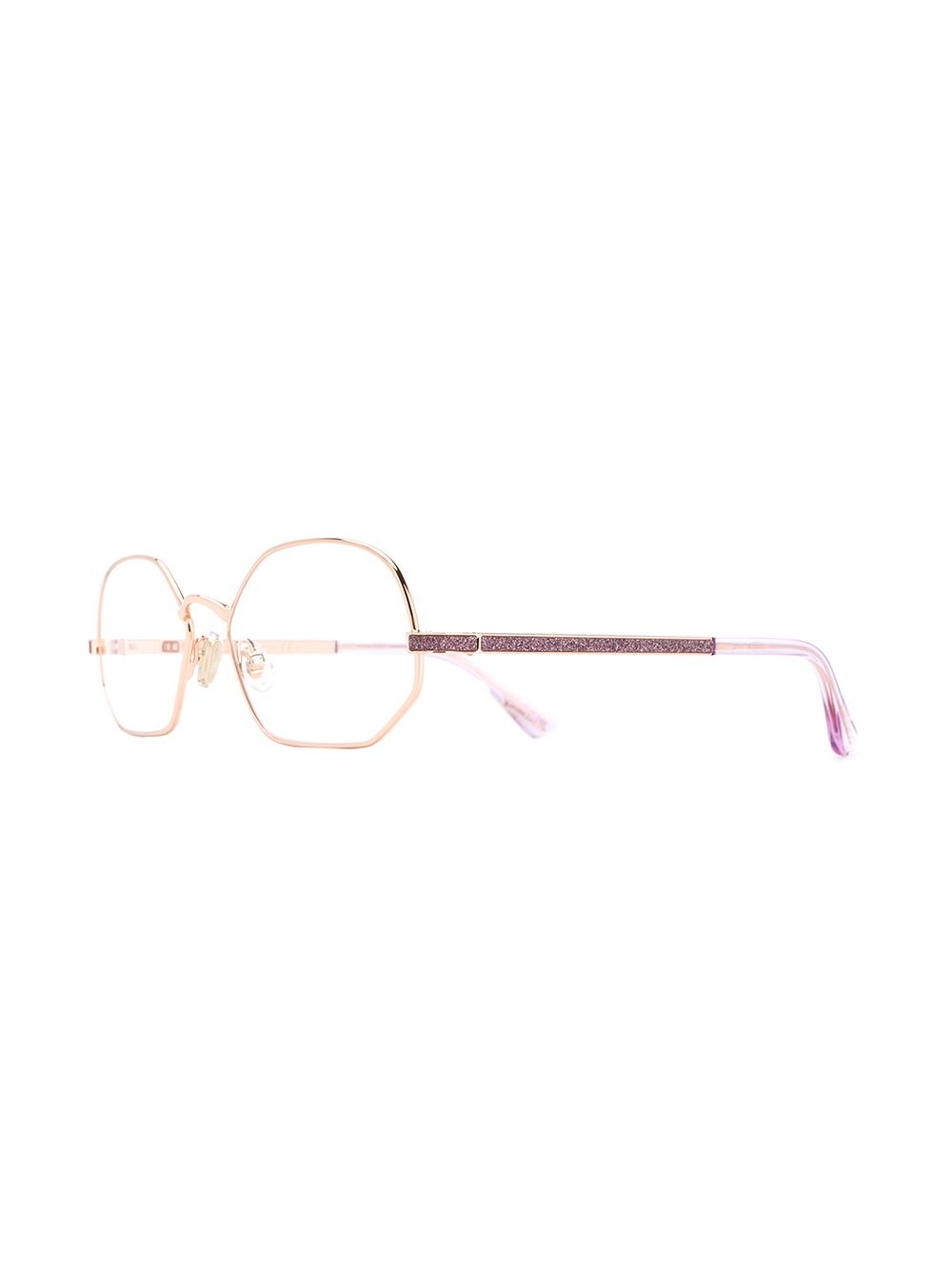 round frame glitter glasses - 2