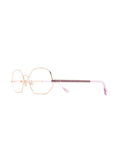 JIMMY CHOO round frame glitter glasses outlook