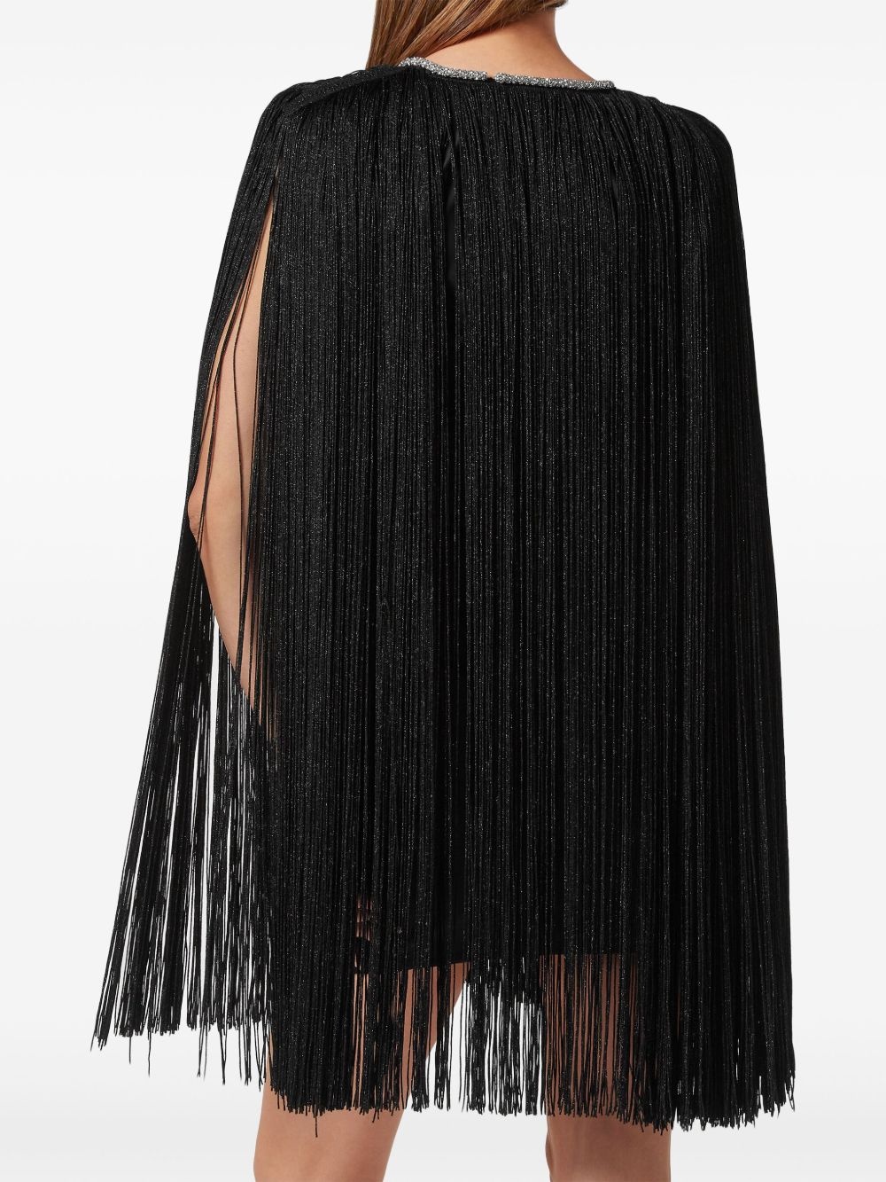 fringed lurex minidress - 4