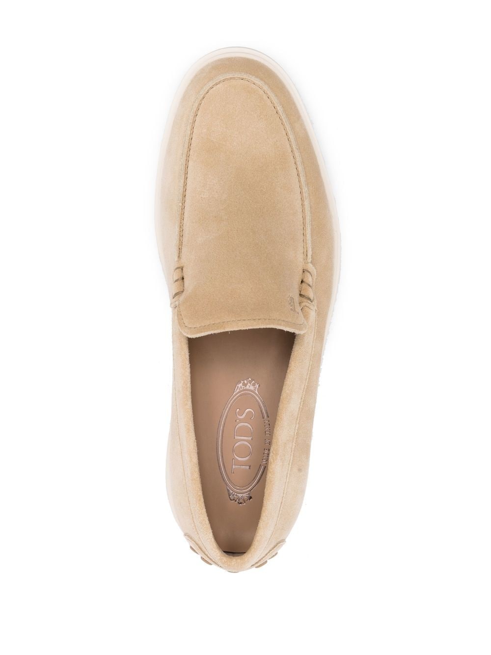 ridged-sole suede loafers - 4