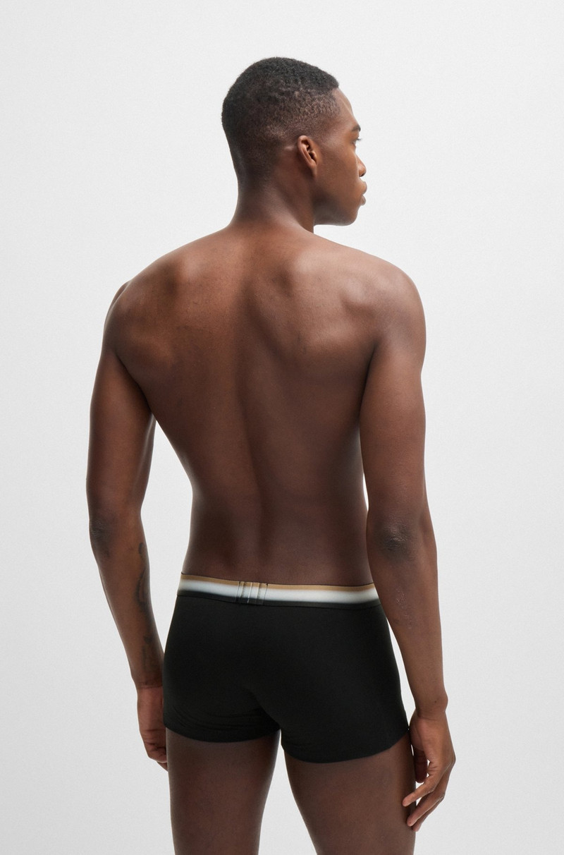 BOSS TWO-PACK OF STRETCH-COTTON TRUNKS WITH LOGO WAISTBANDS outlook