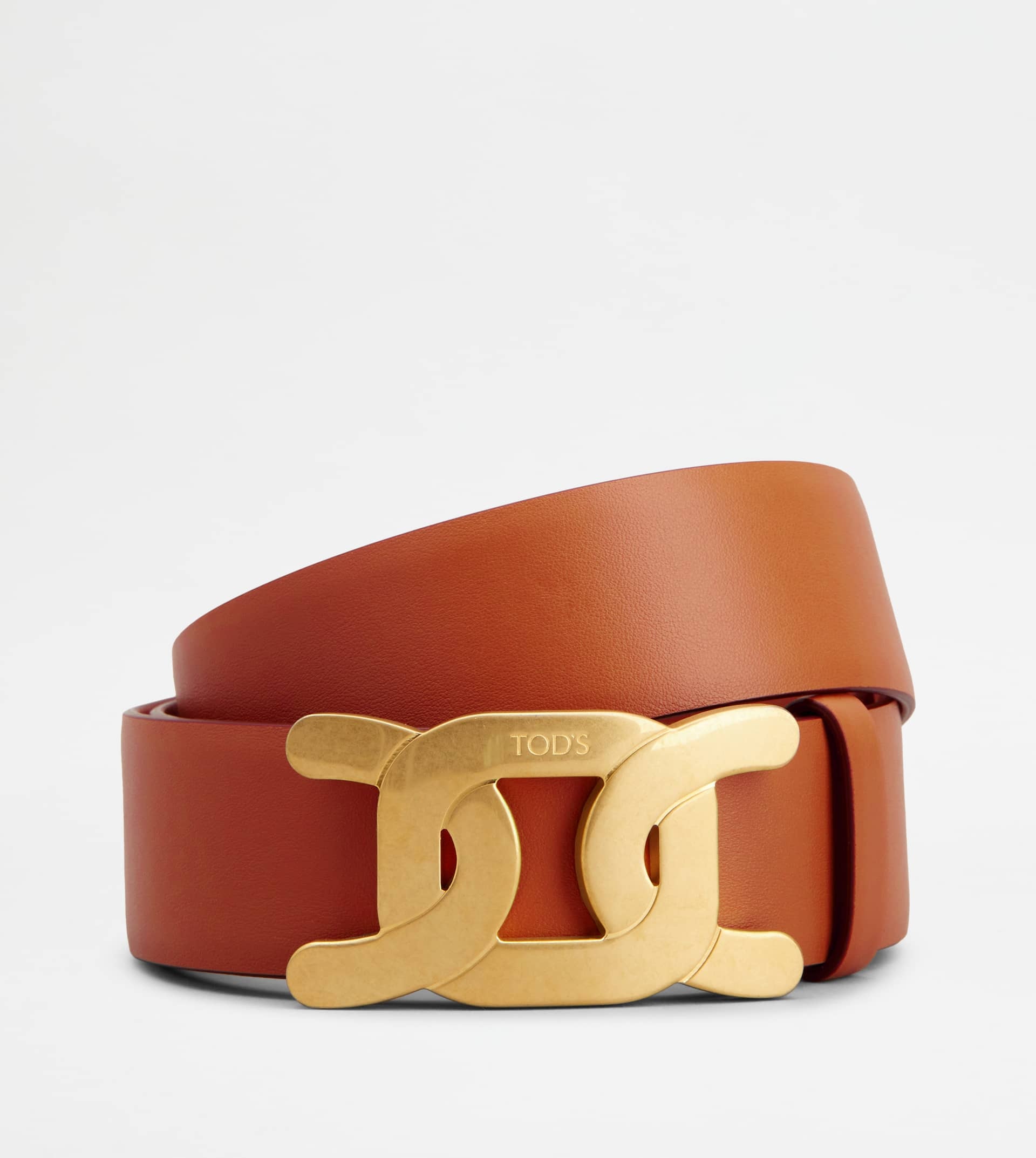 KATE BELT IN LEATHER - ORANGE - 1