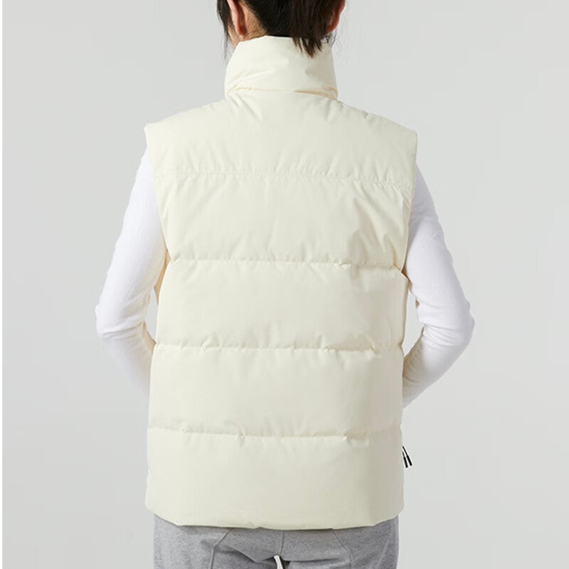Under Armour Solid Color Stand-Up Collar Sports Down Vest 'White Black' 23600803-101 - 4