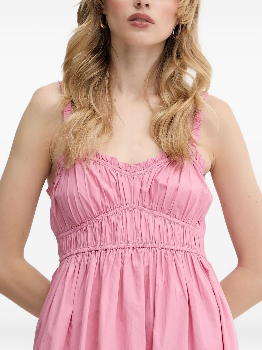 gathered-bodice midi dress - 3