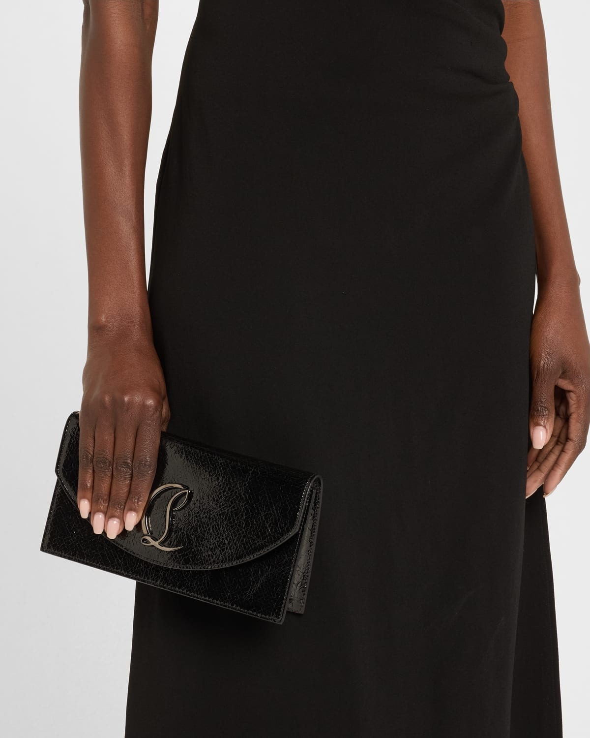 Loubi54 Crinkled Leather Clutch Bag - 2