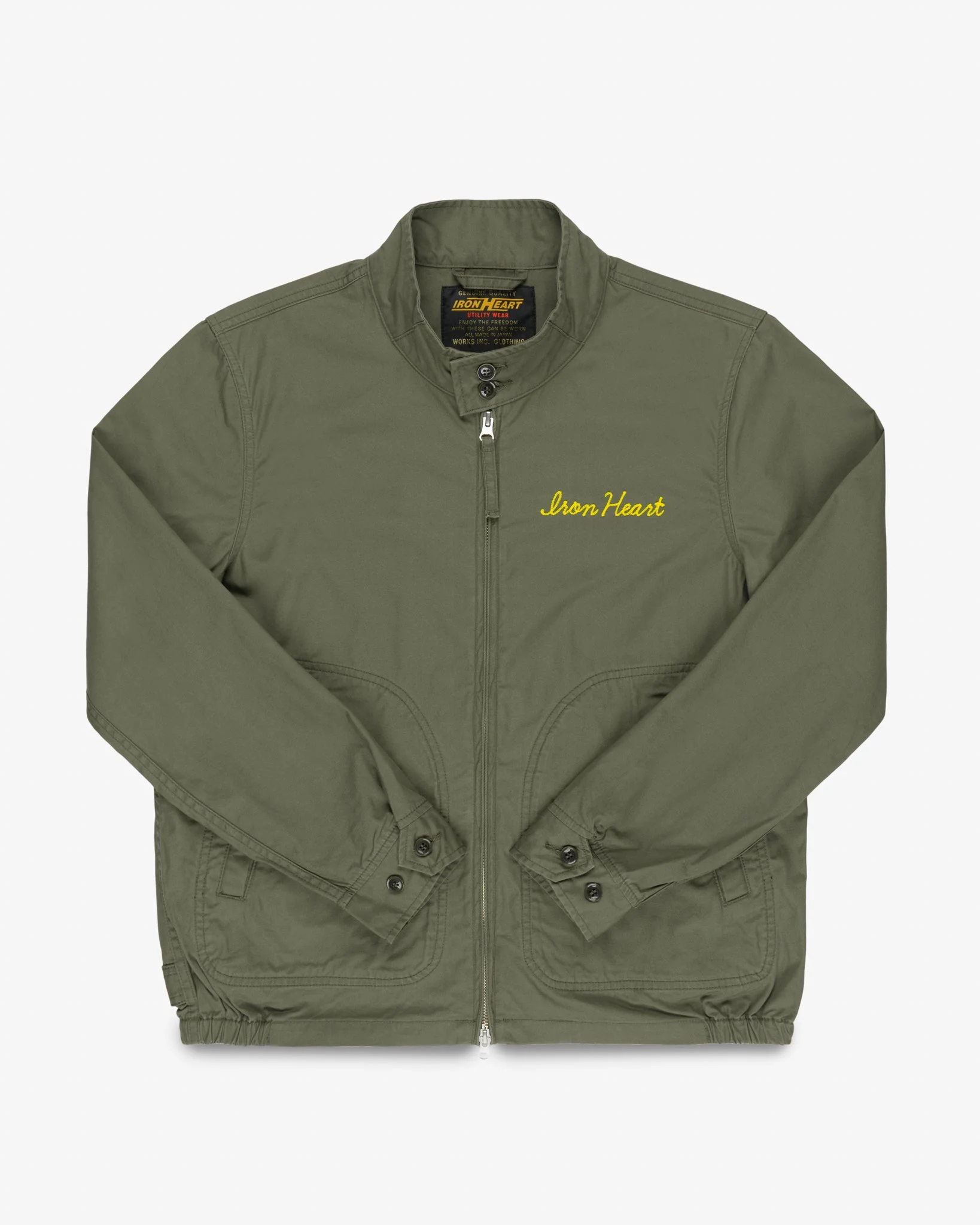IHJ-165-ODG 6.2OZ SERGE DRIZZLER JACKET - OLIVE DRAB GREEN - 1
