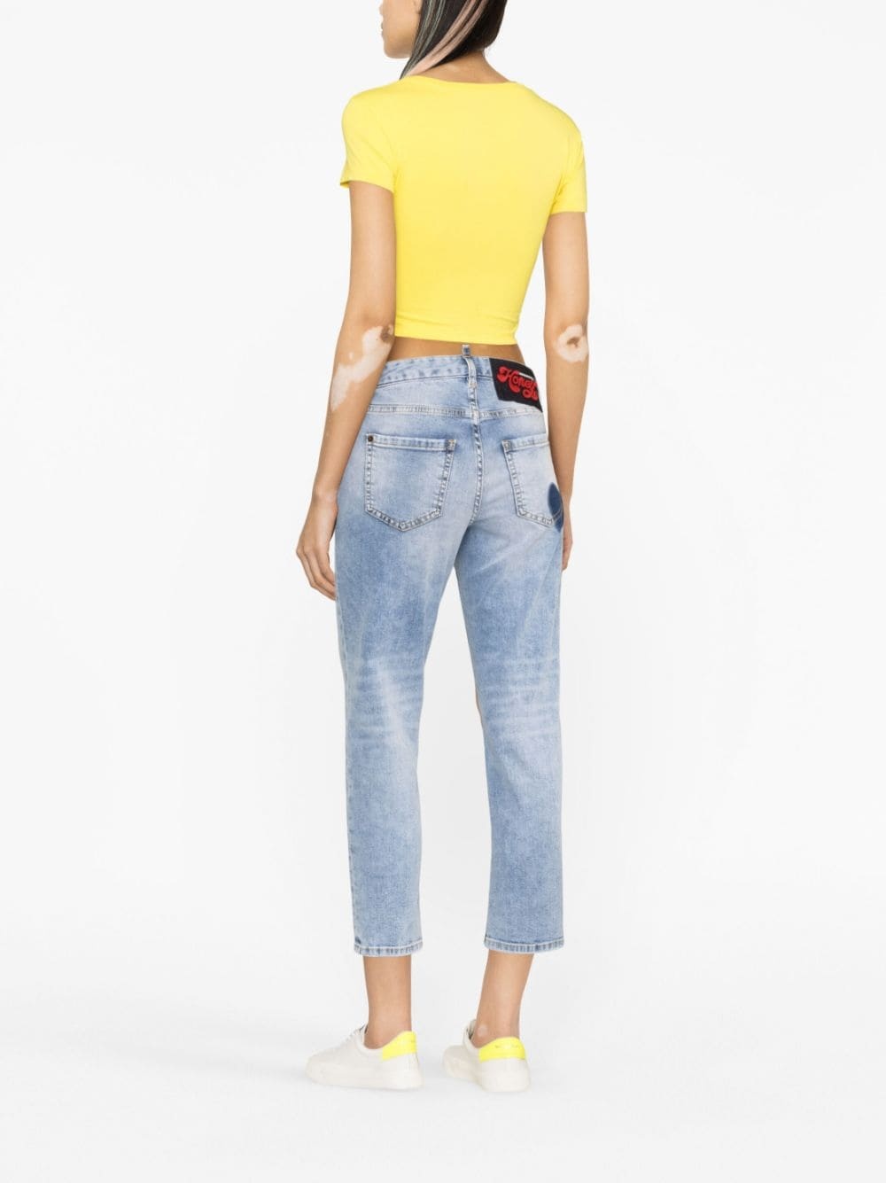 mid-rise cropped jeans - 4