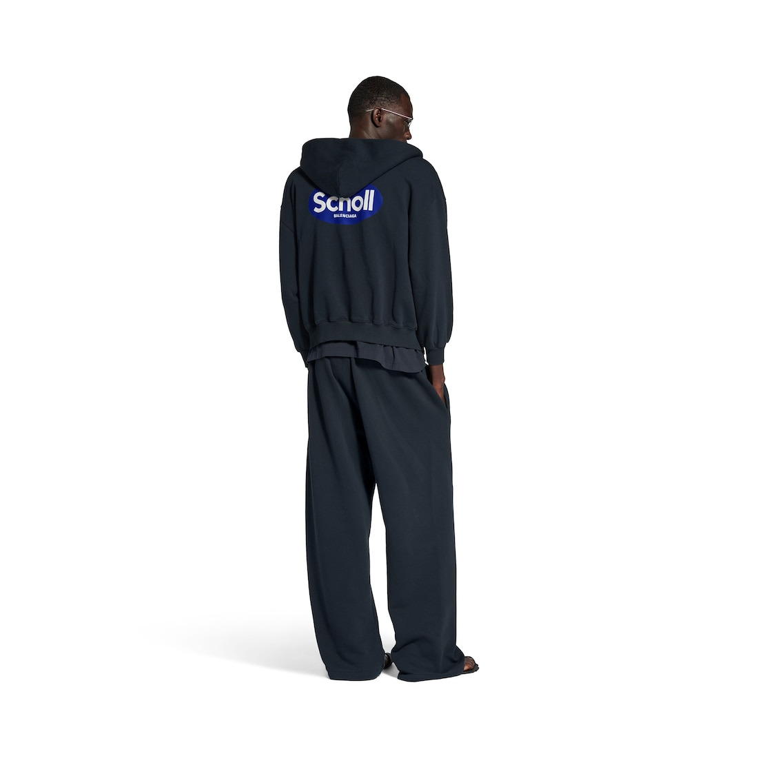 Men's Balenciaga I Scholl Baggy Sweatpants in Black Faded - 4