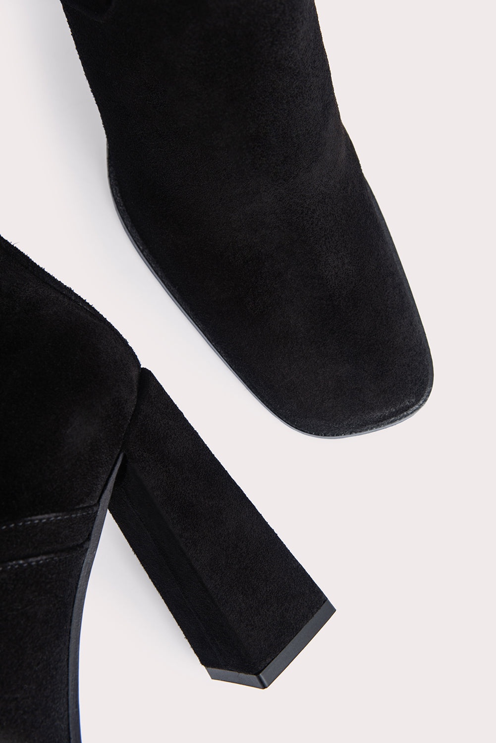 Tia Black Suede Leather - 4