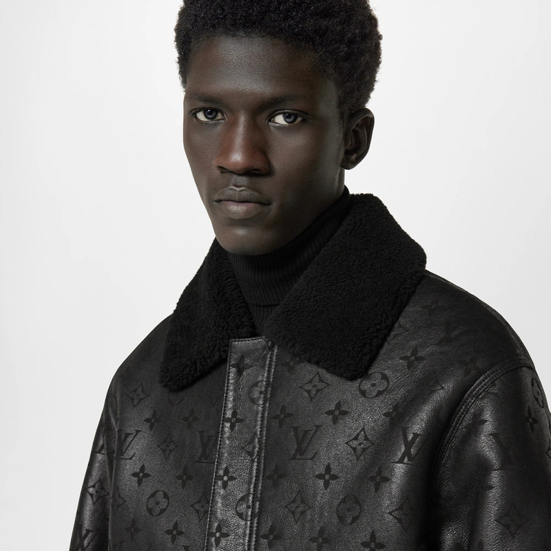 Shearling Embossed Monogram Jacket 2