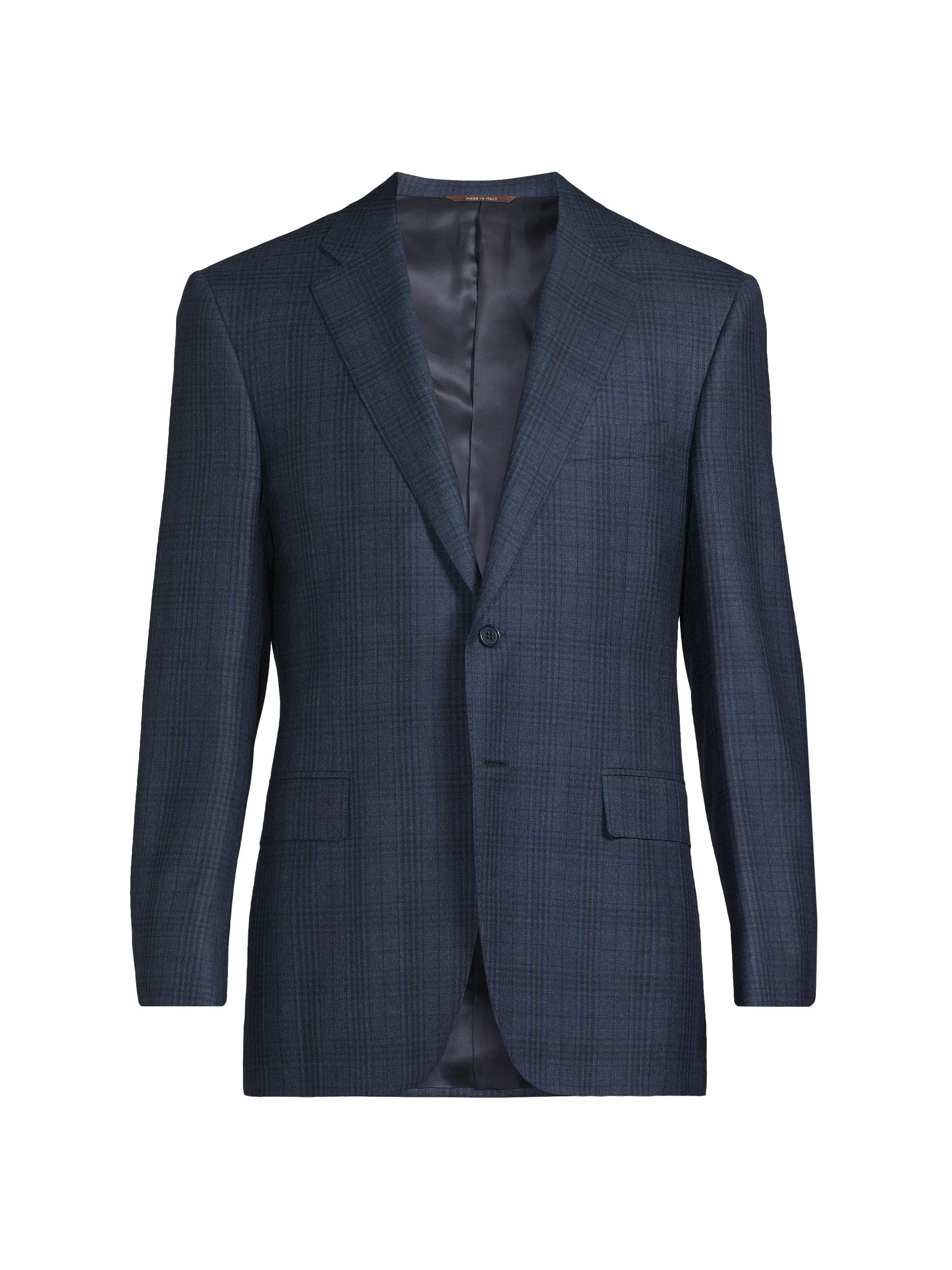 Men's Siena Plaid Classic-Fit Sportcoat - Blue - 1