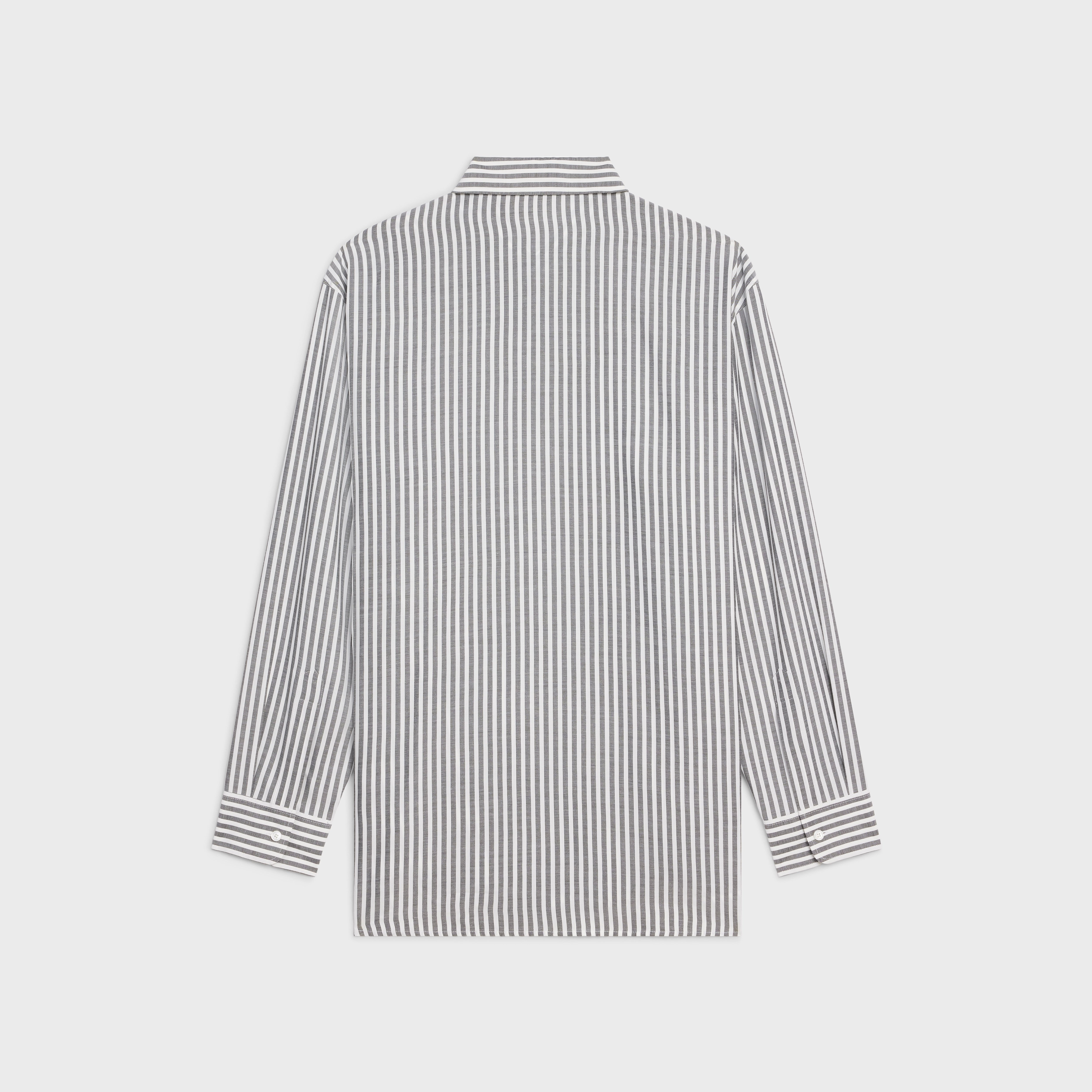 OVERSIZED SHIRT IN STRIPED VISCOSE - 2