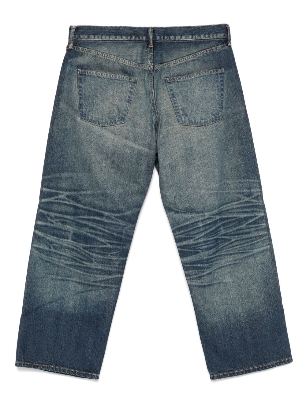 whiskering-effect jeans - 2