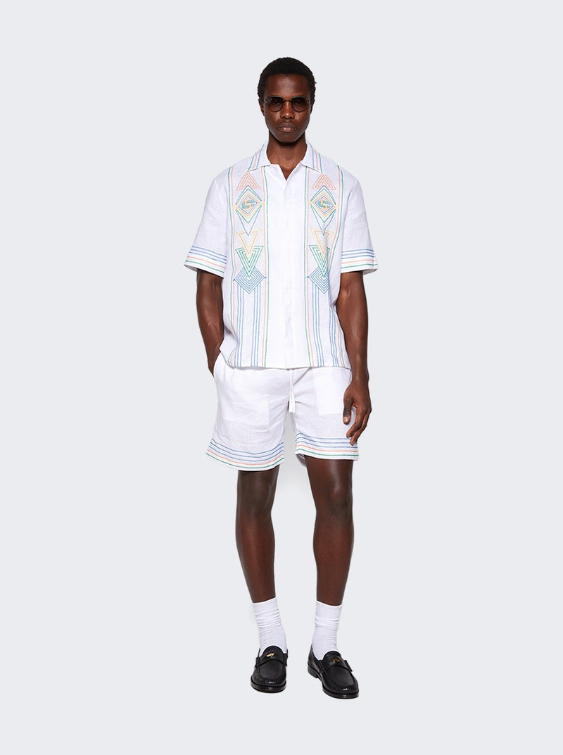 CASABLANCA Embroidered Shorts White outlook