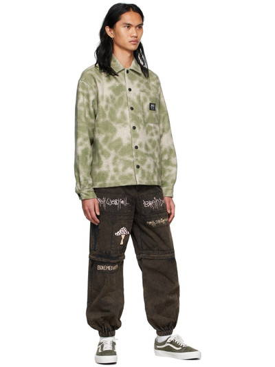 BRAIN DEAD Green Flannel Fireworks Jacket outlook