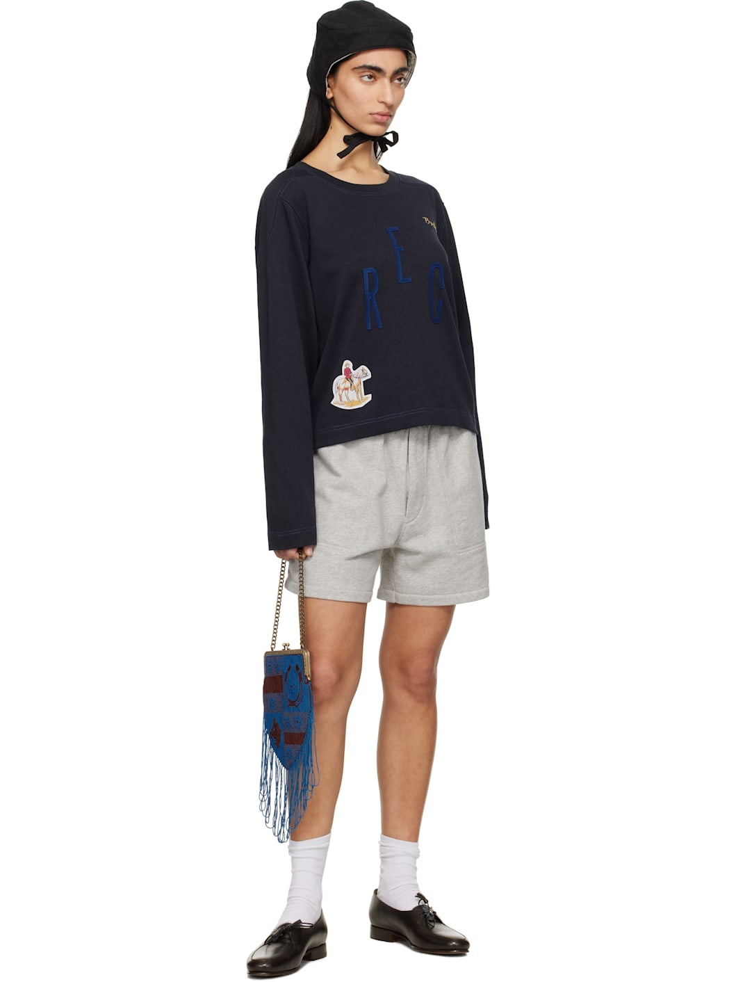 Navy 'Rec' Pullover Sweatshirt - 4