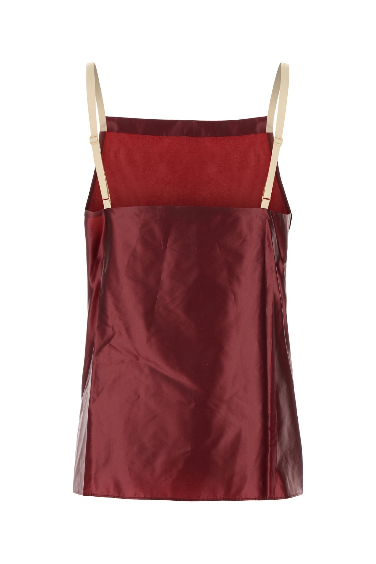 Burgundy polyester blend top - 2
