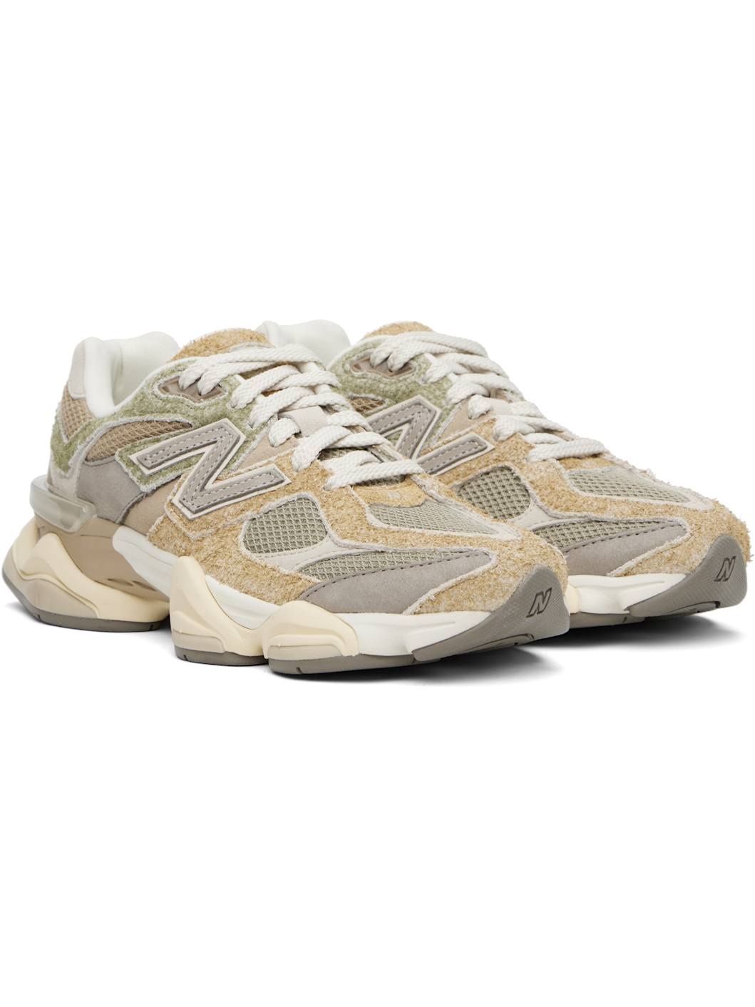 Green & Beige 9060 Sneakers - 4