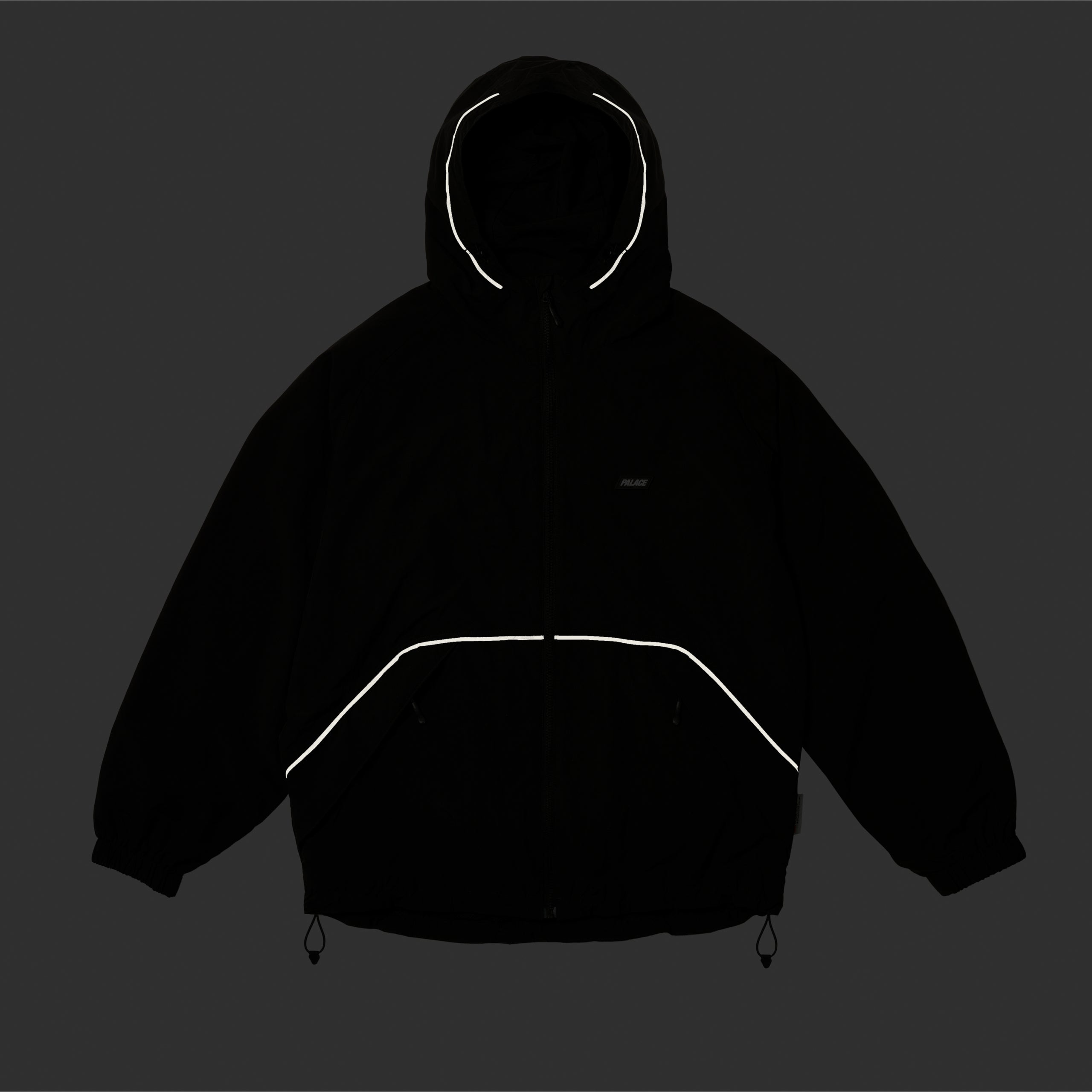 PALACE LIGHTER SHELL JACKET BLACK - rxnc1lajt17a | REVERSIBLE