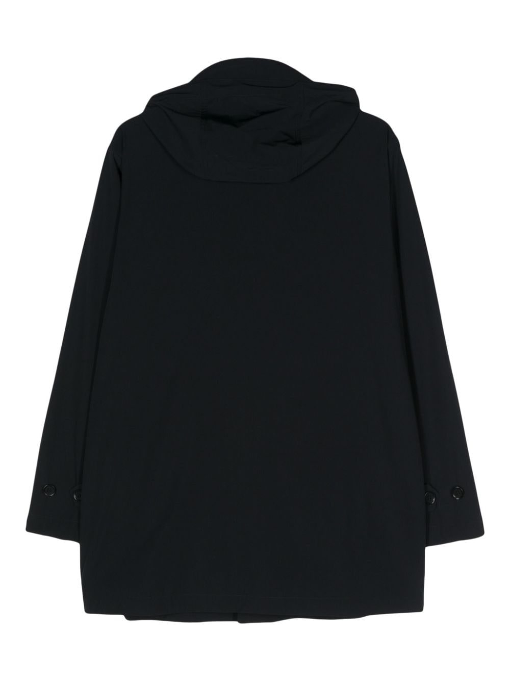 detachable hood buttoned coat - 2