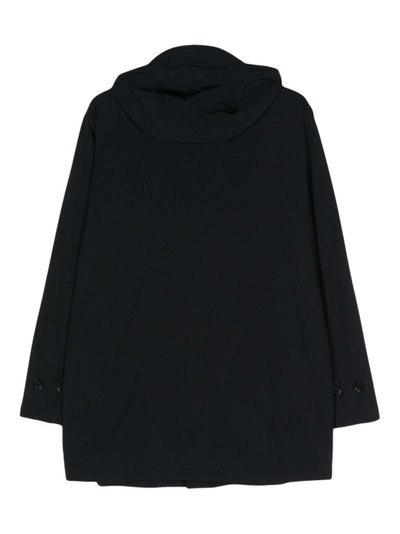 Aspesi detachable hood buttoned coat outlook