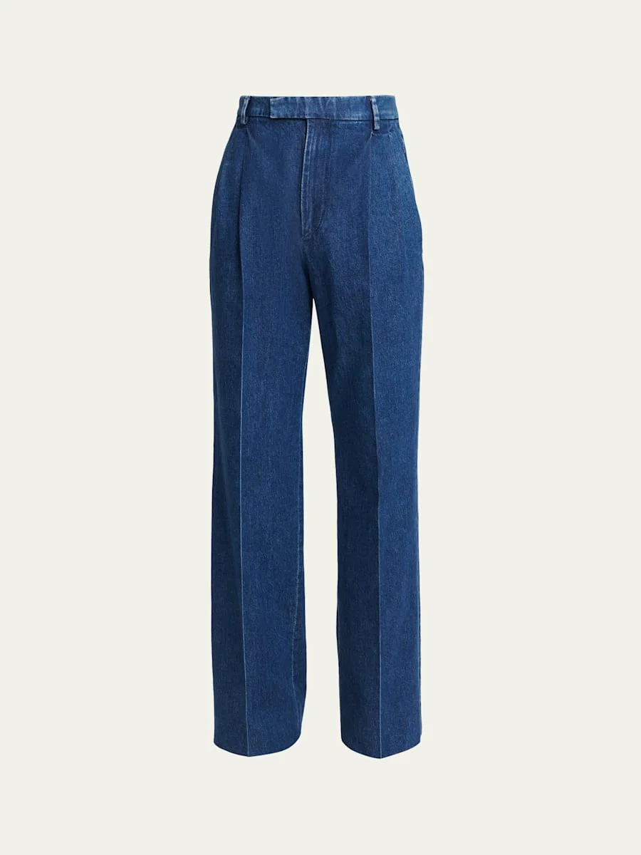 Men's Tailored Wide-Leg Denim Jeans - 1
