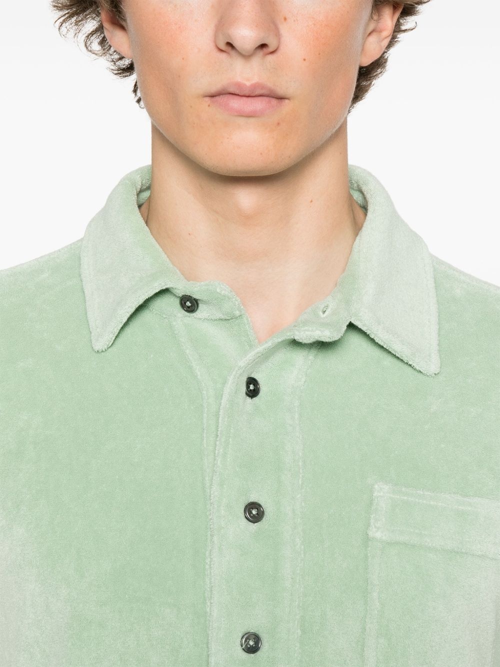 towelling short-sleeve polo shirt - 4