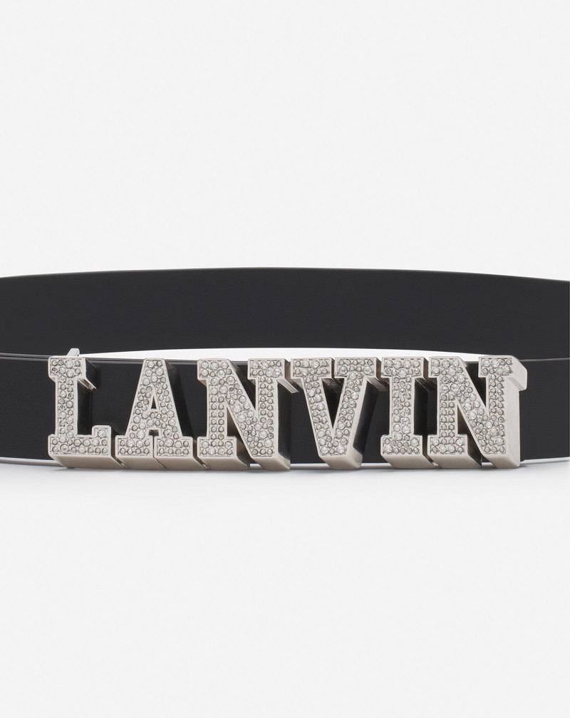 LANVIN X FUTURE LEATHER BELT WITH RHINESTONES 4