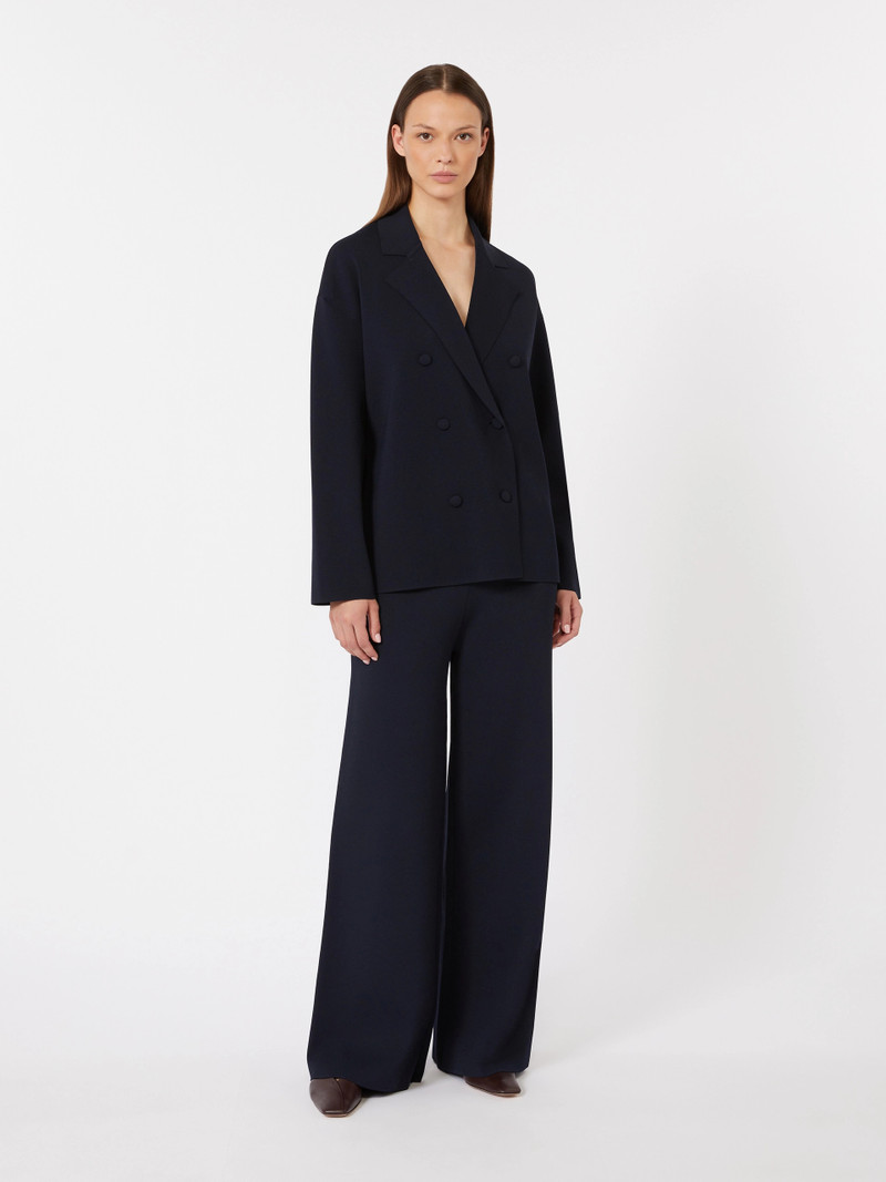 Max Mara Double-breasted viscose crêpe jacket - ULTRAMARINE outlook