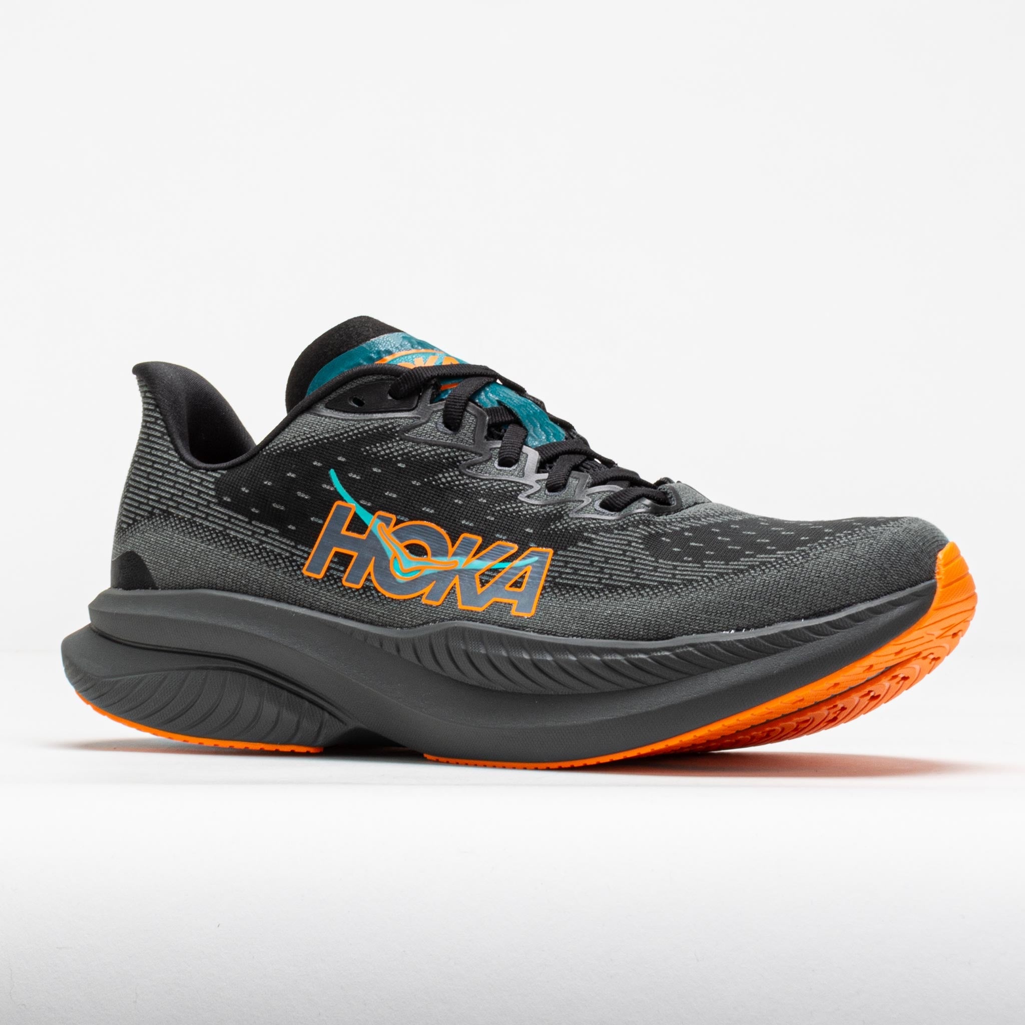 HOKA Mach 6 Men's Black/Electric Tangerine - 5