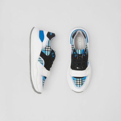 Burberry Check, Leather and Suede Sneakers outlook