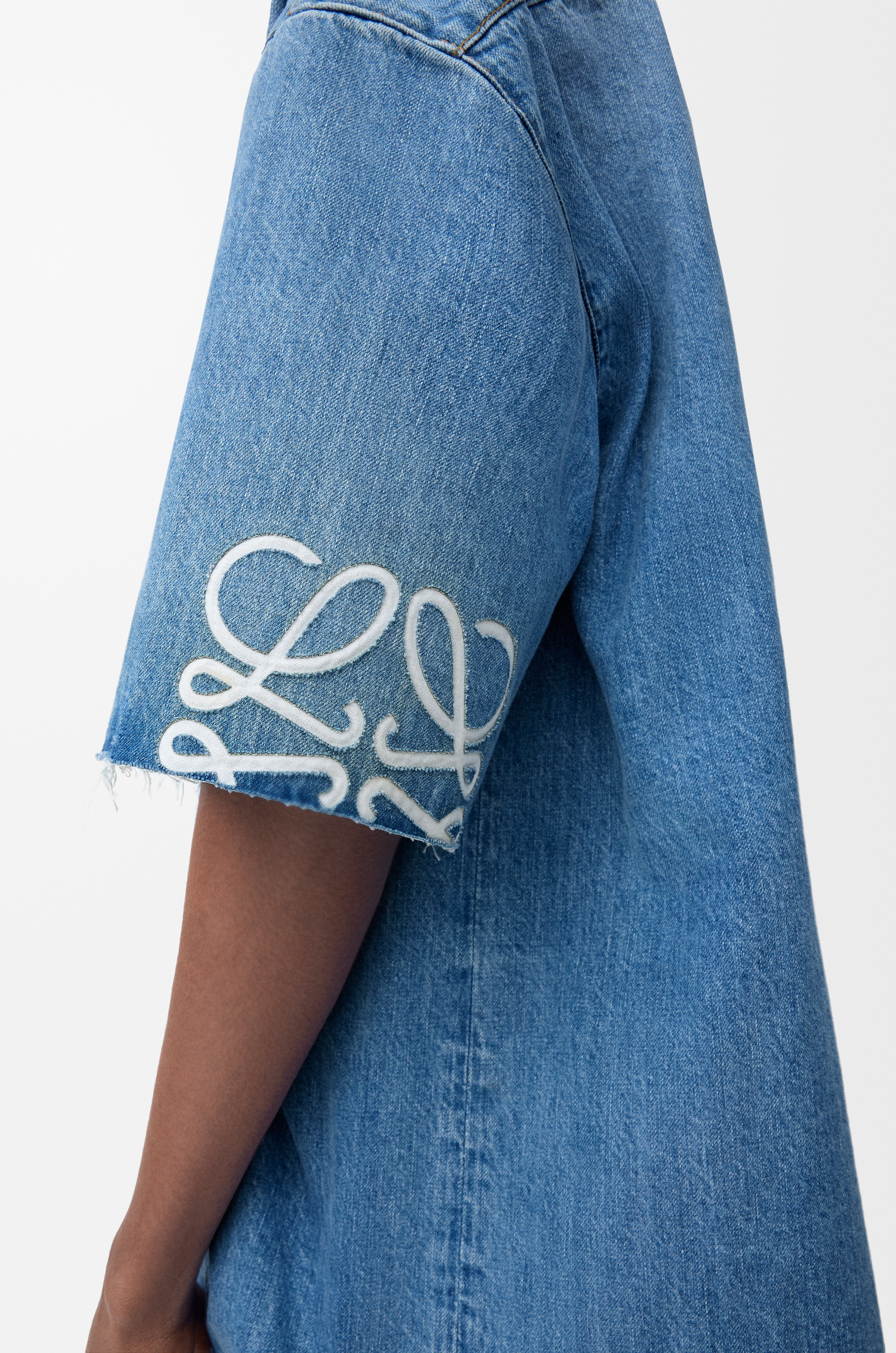 Anagram short sleeve shirt in denim - 5
