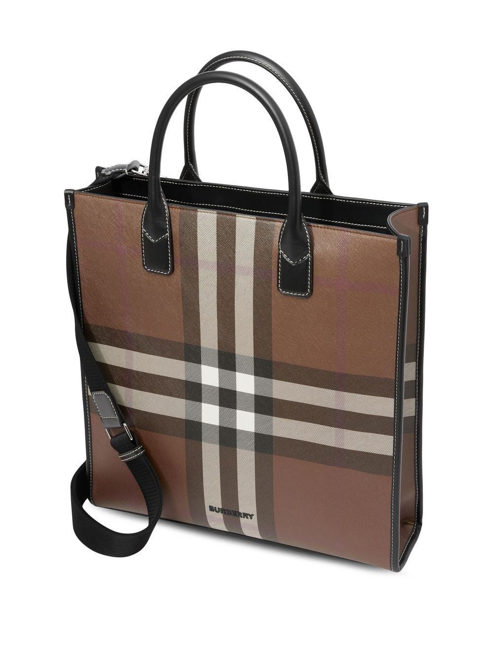 Exaggerated Check tote bag - 4