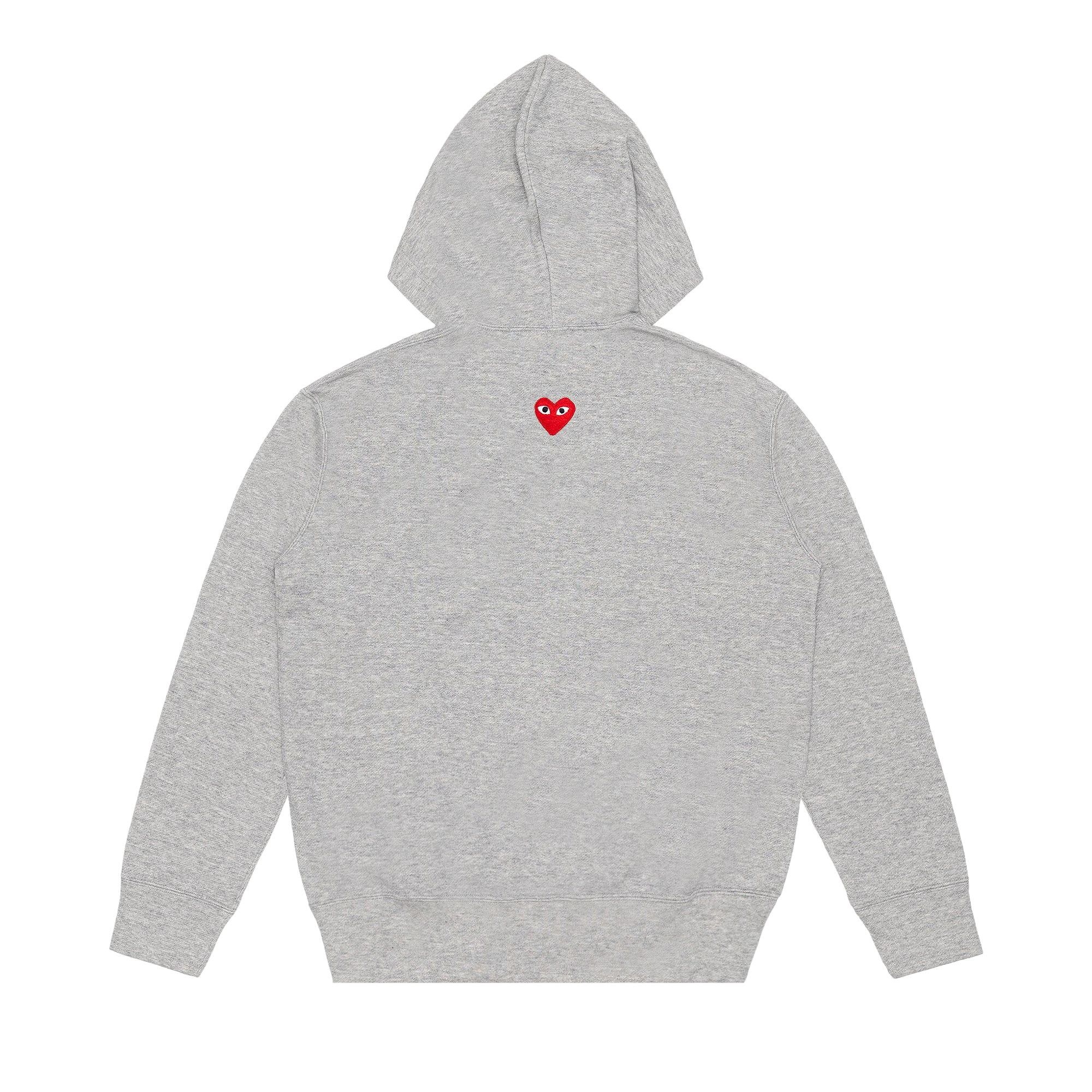 Comme des Garçons PLAY Heart Back Emblem Hooded Zip Up 'Grey' - 2