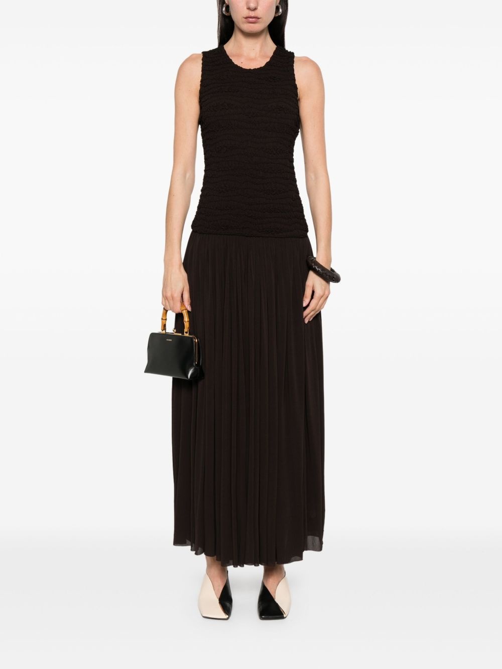 pleated maxi dress - 2