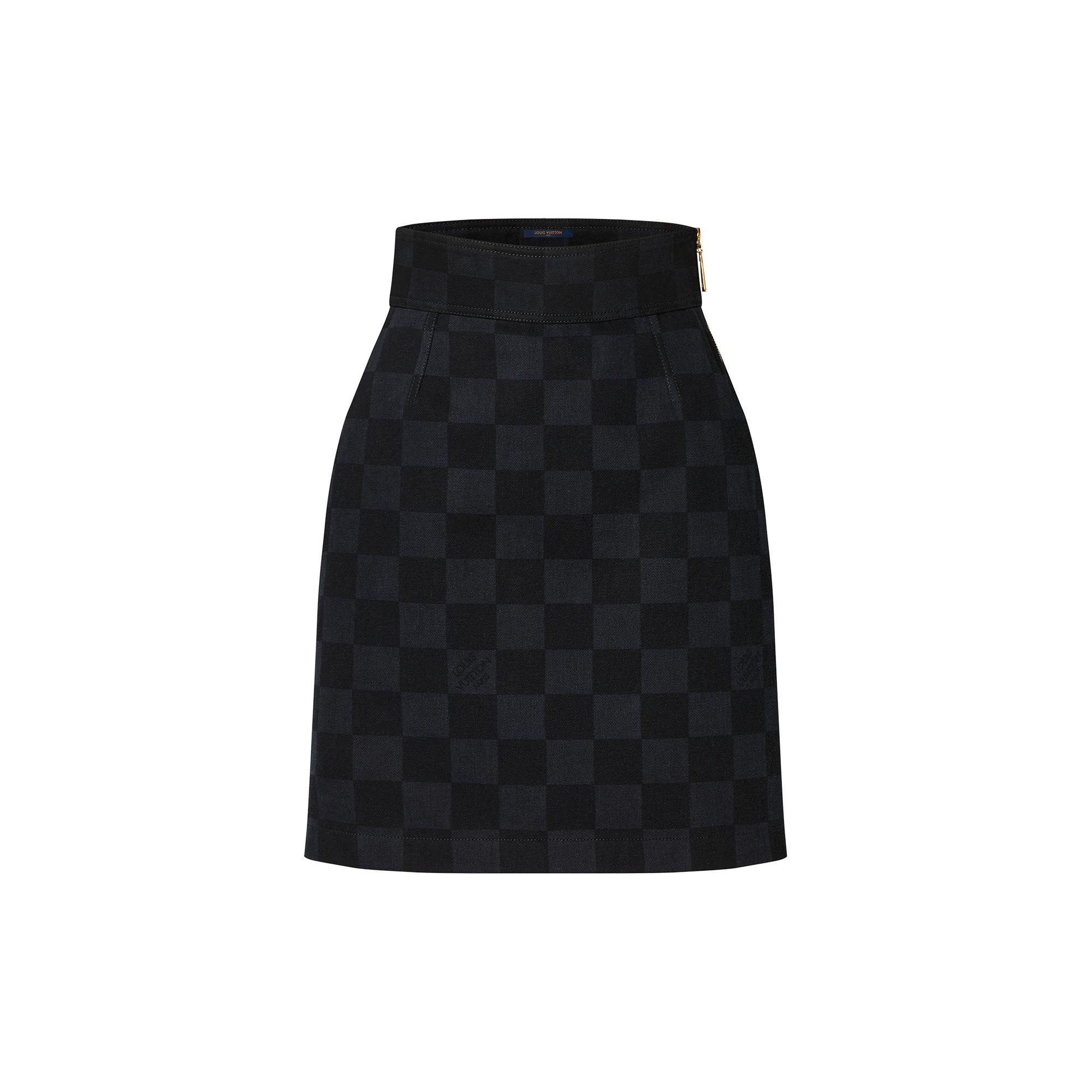 Damier Graphite Denim Pencil Skirt - 1