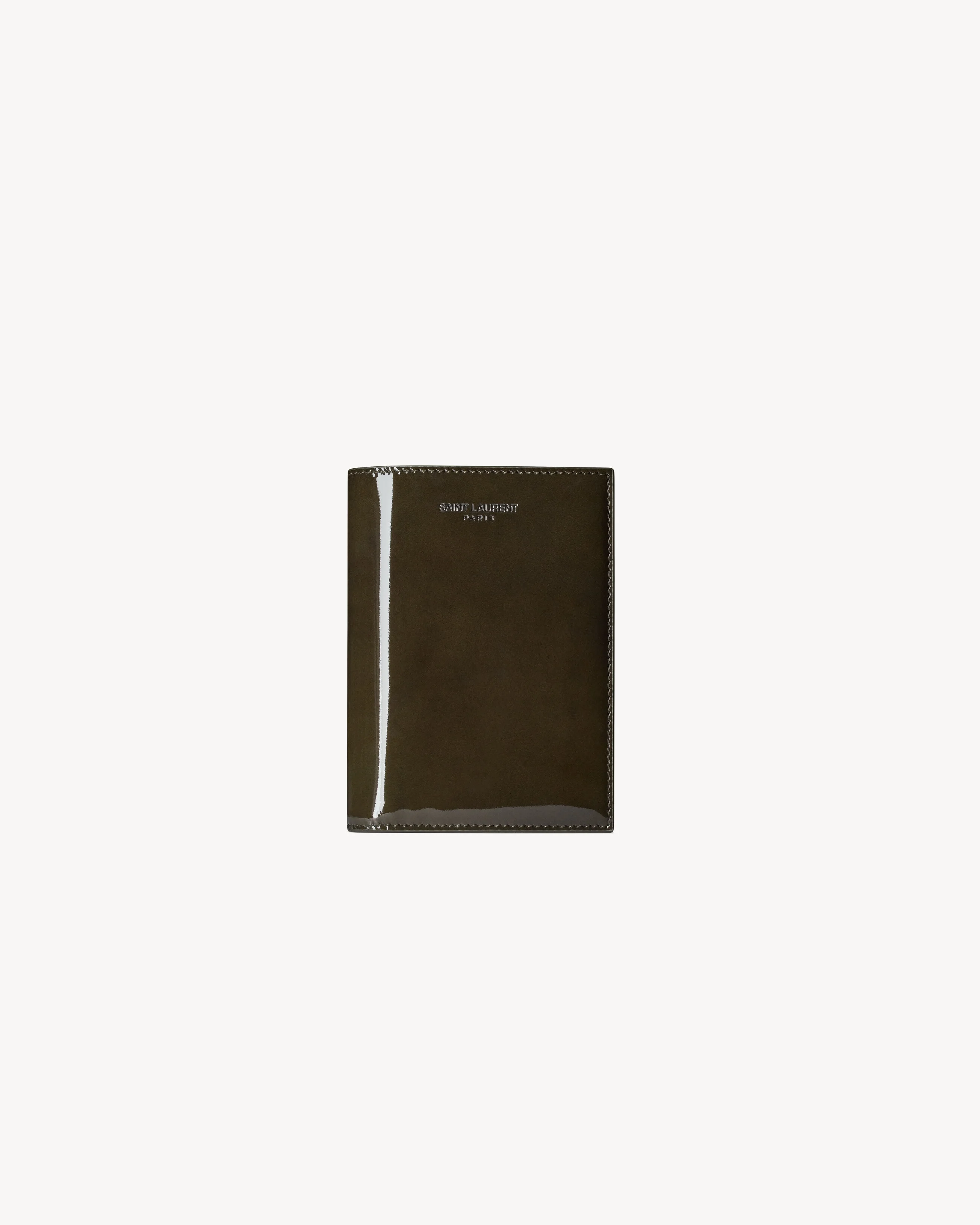 SAINT LAURENT PARIS CREDIT CARD WALLET IN PATENT LEATHER - 1