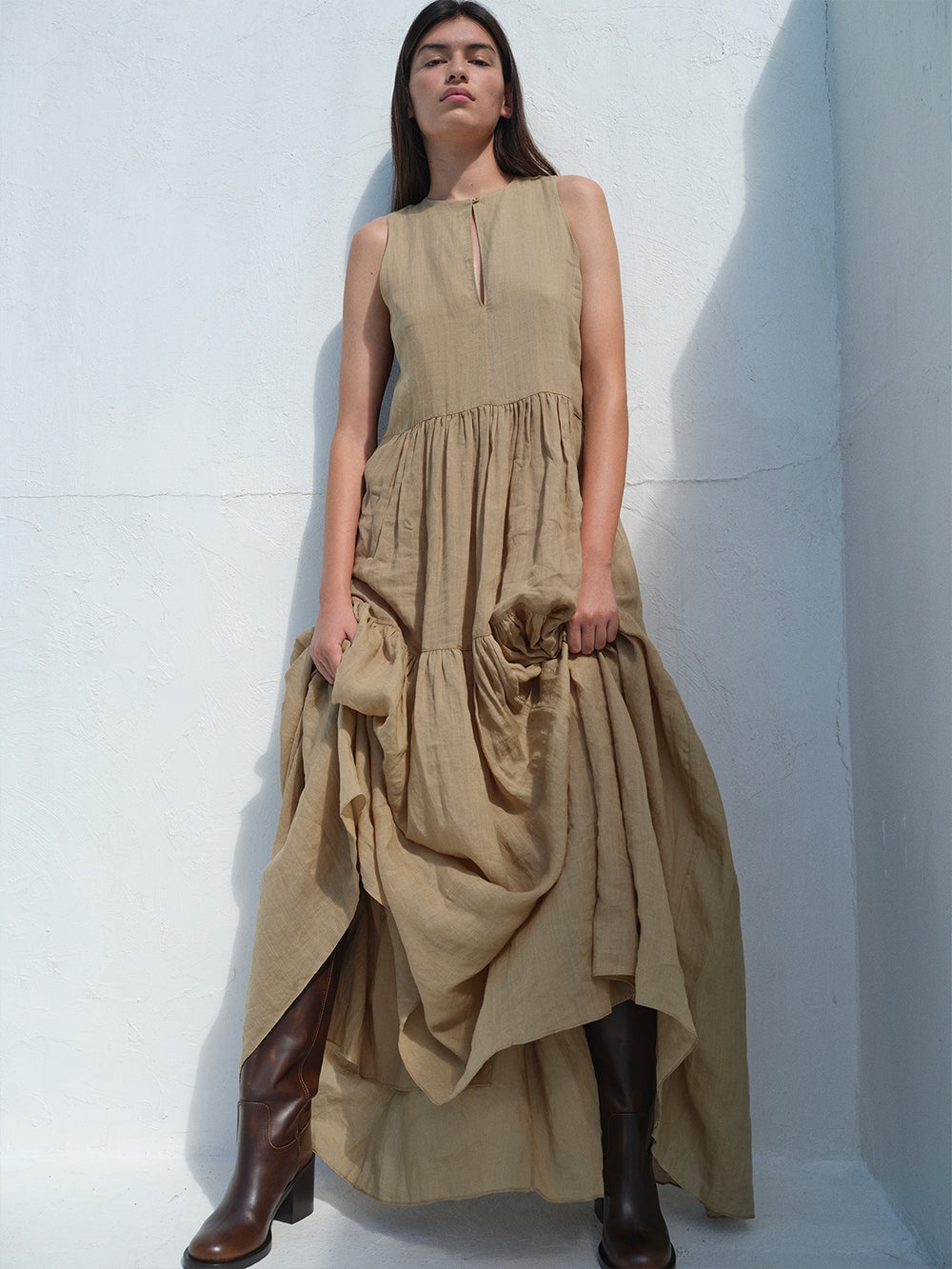 Sleeveless Tiered Maxi in Cypress - 2