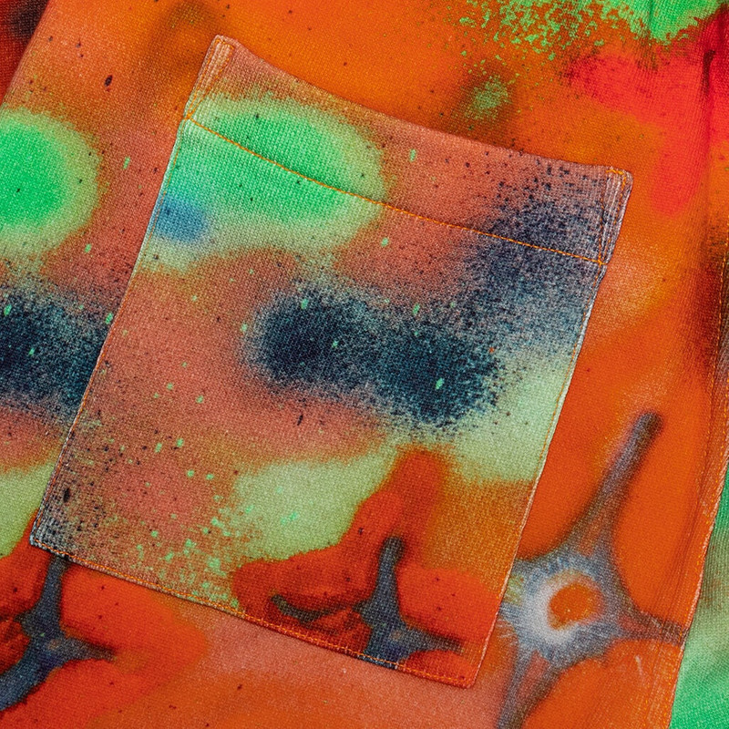 CONVERSE SHAPES X COME TEES WIDE LEG FLEECE PANT - ORANGE/RED 4