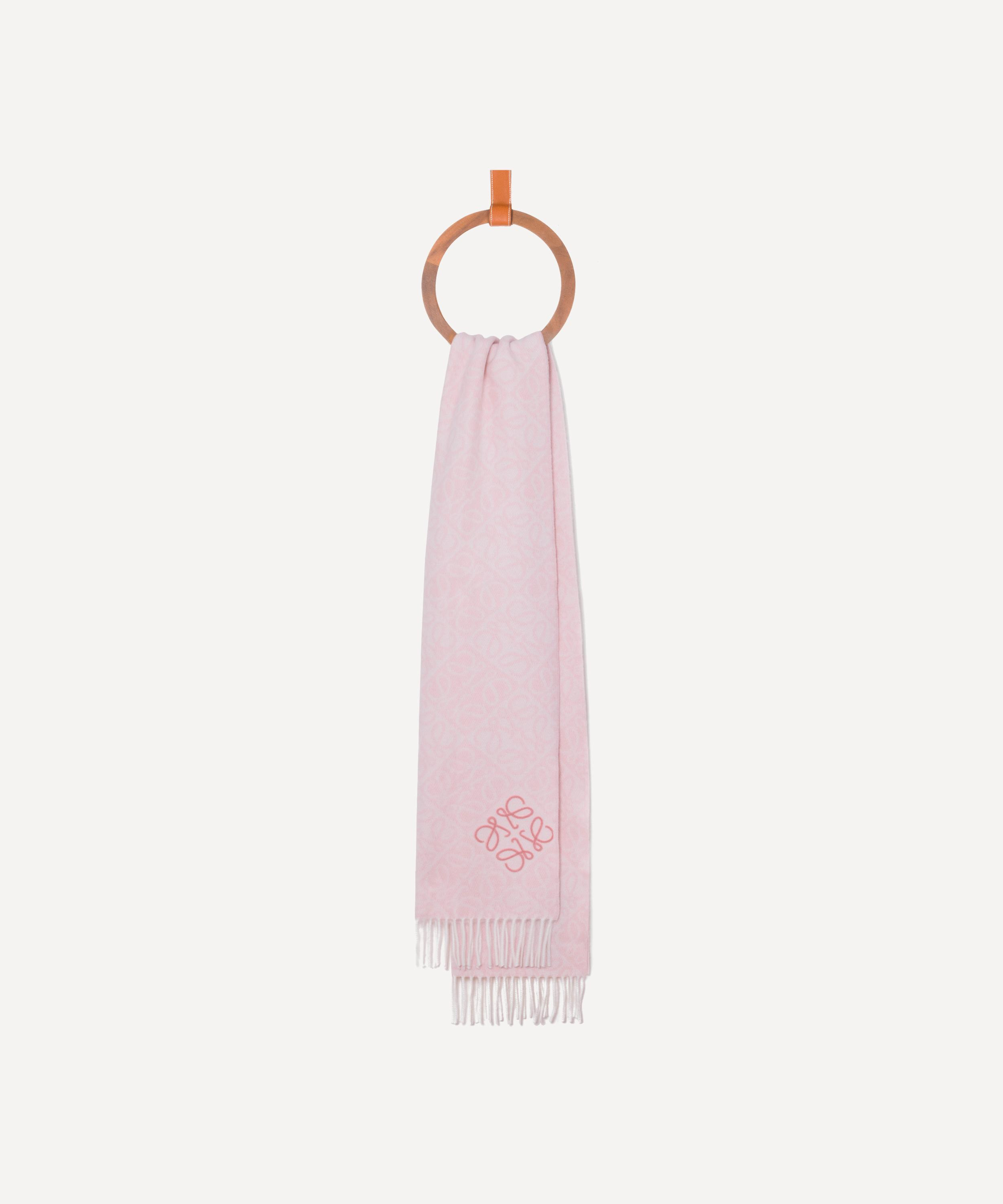 Soft Pink Anagram Wool-Blend Scarf - 3