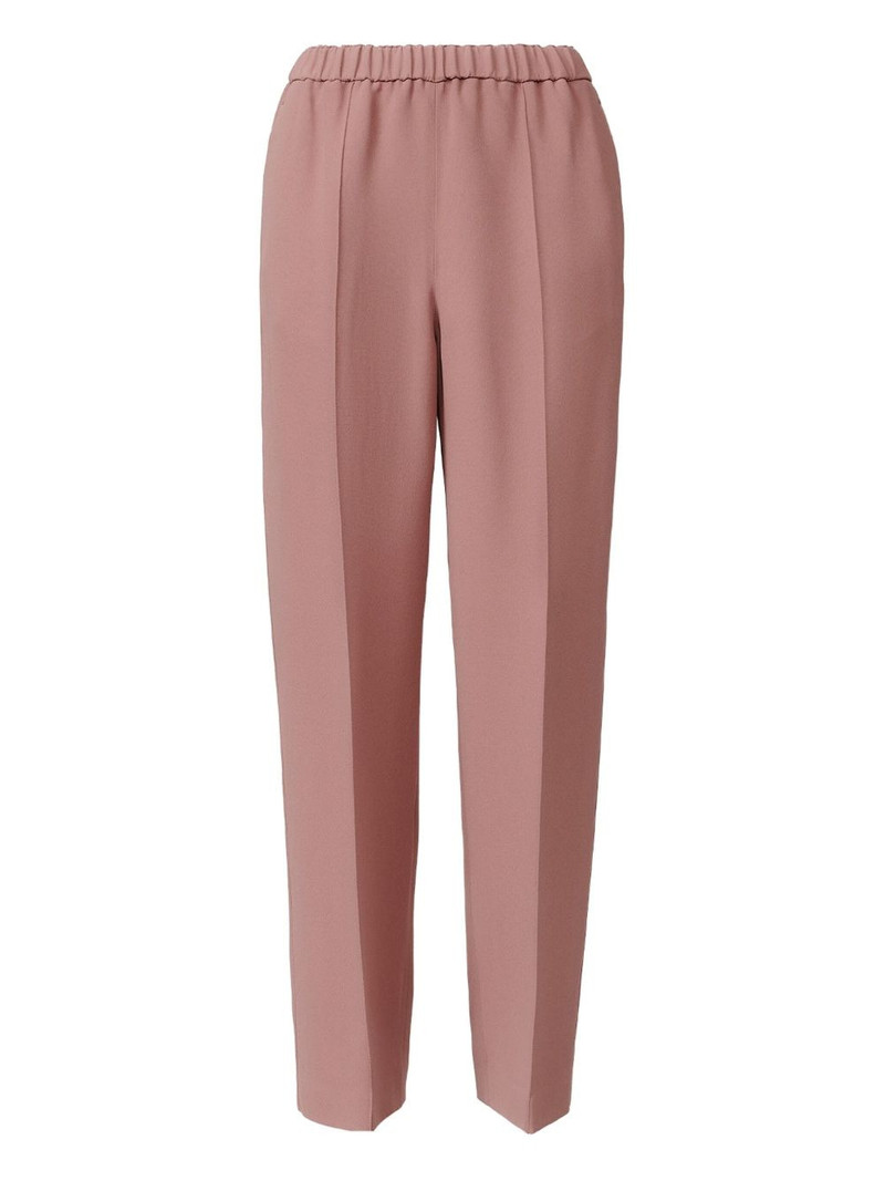 elastic-waist straight trousers 1