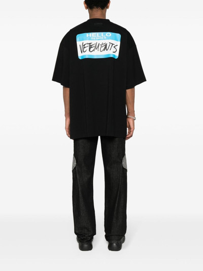 VETEMENTS My Name Is Vetements cotton T-shirt outlook