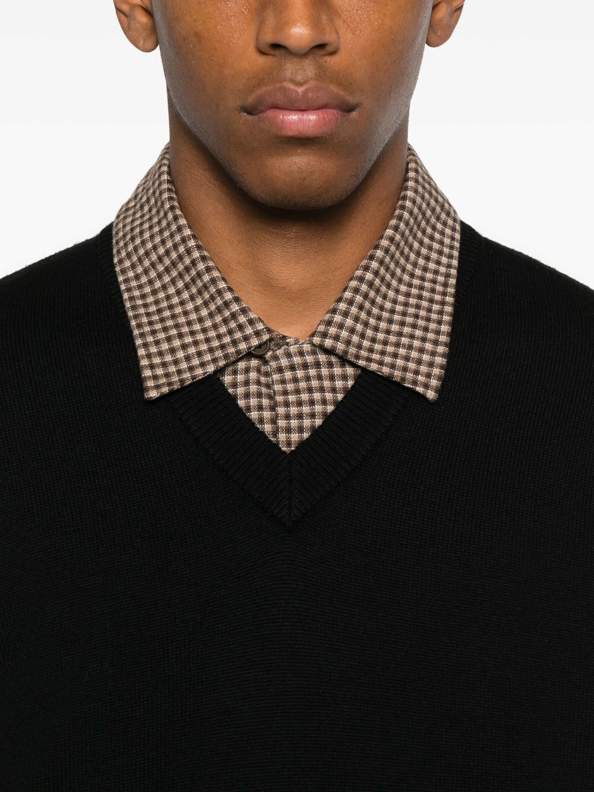 Sunflower V-neck Cashmere Sweater - 3