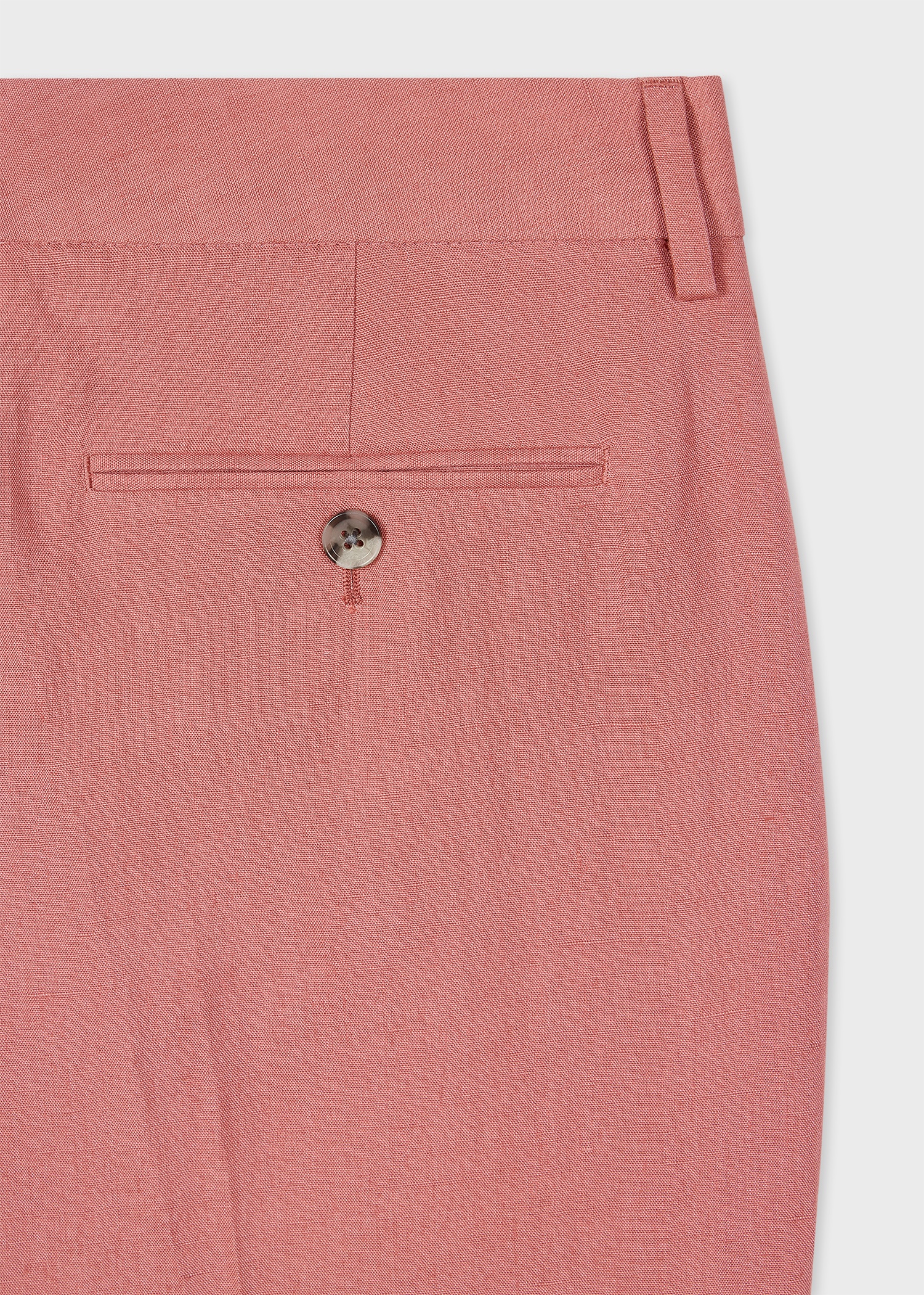 Women's Slim-Fit Pink Linen Tailored Trousers - 2