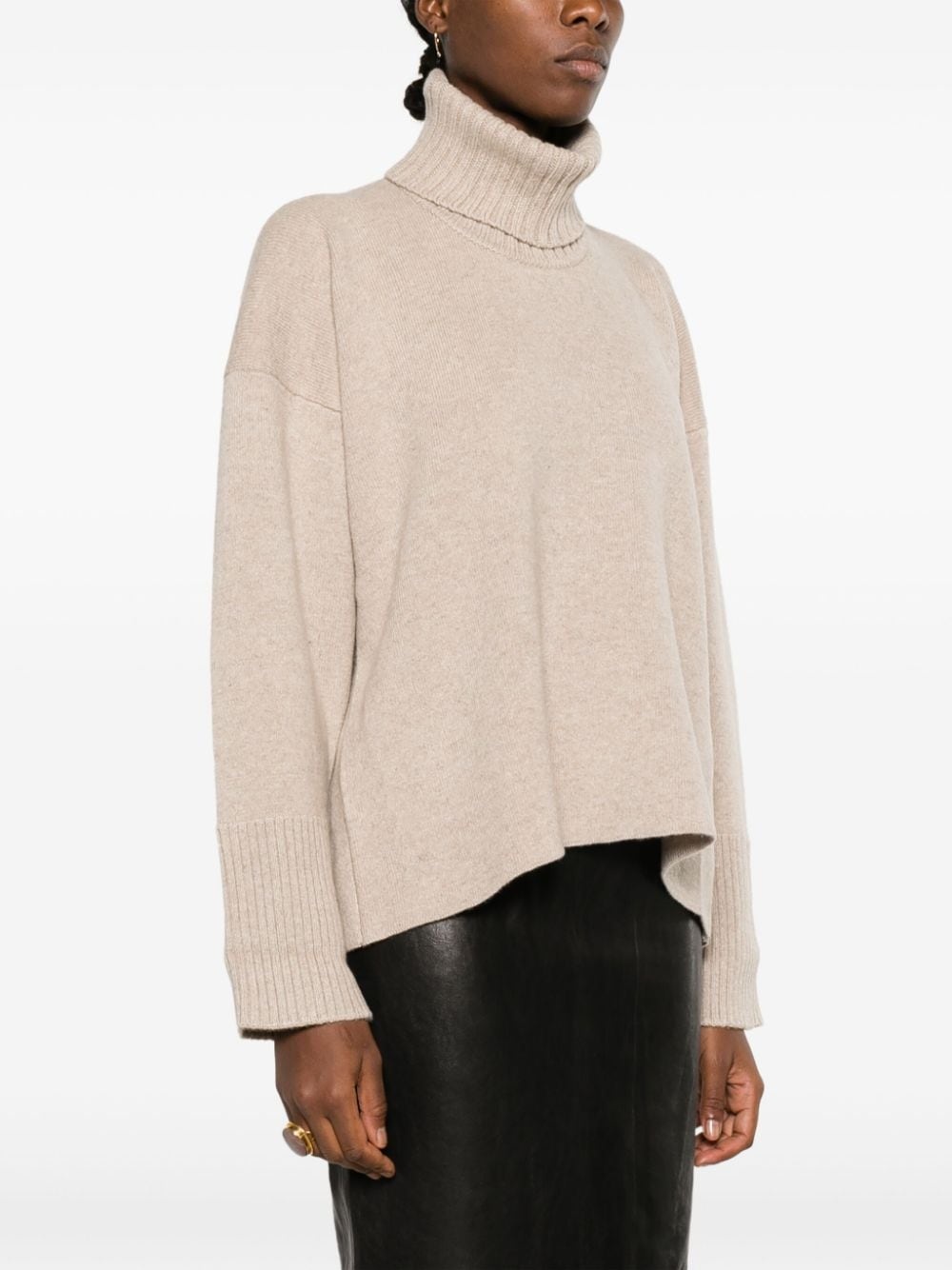roll-neck wool-blend jumper - 3