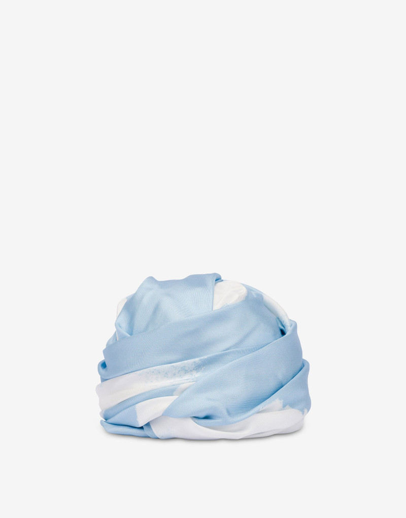SILK TWILL TURBAN ARCHIVE CLOUDS 1