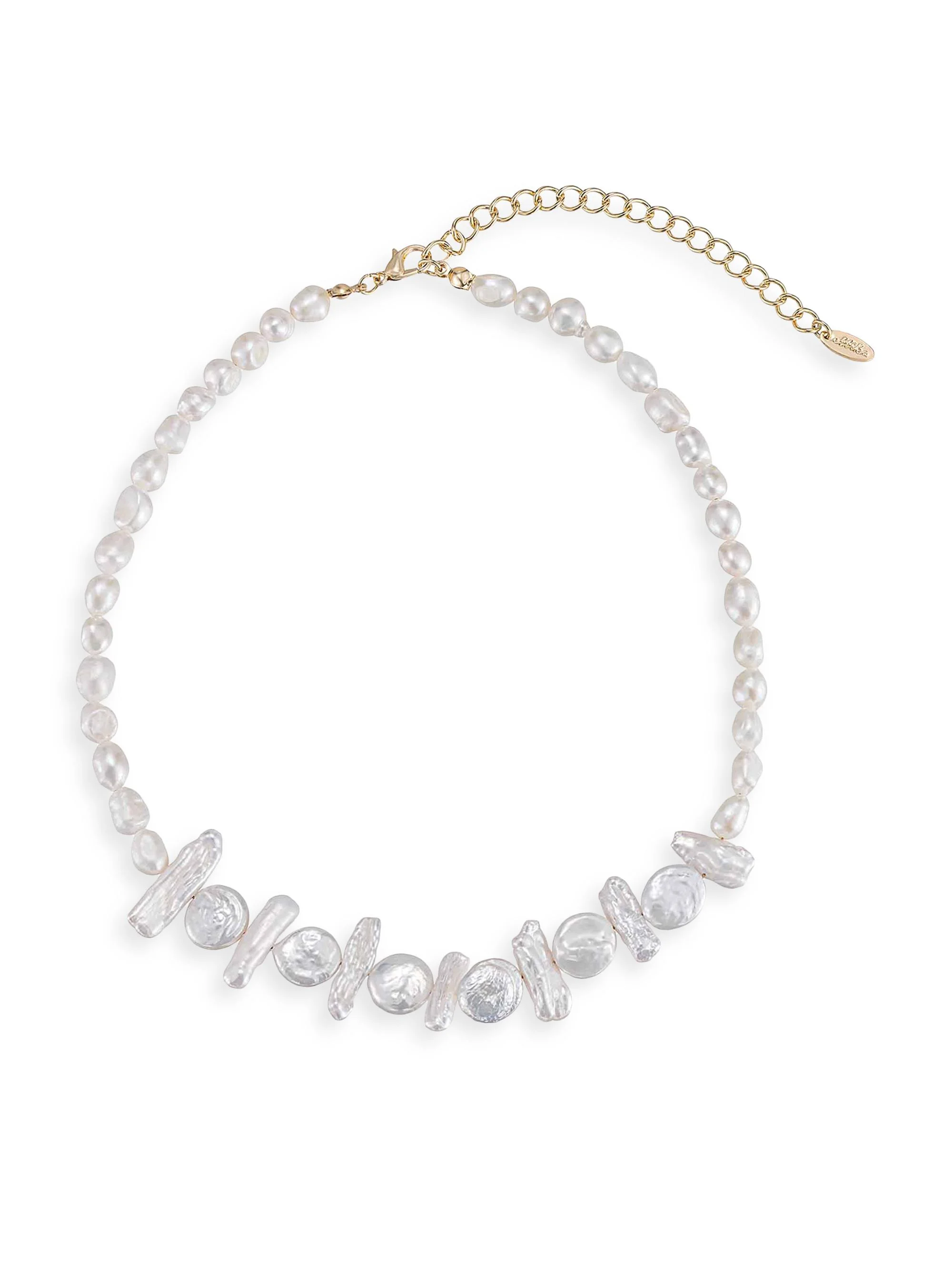 Women's Coastal Views 18K Gold-Plated & Freshwater Pearl Necklace - Gold - 1