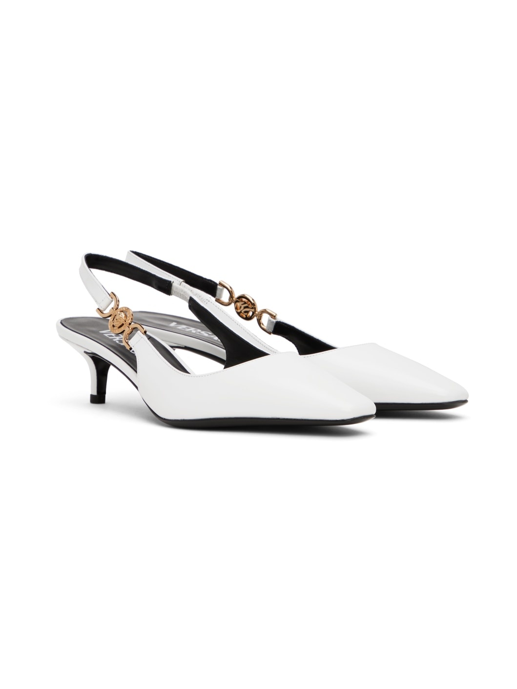 White 'La Medusa' Heels - 4